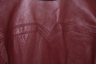 24K Brown Leather Dan Di Modes Vintage Coat Lazarus M