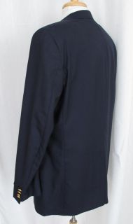 Ralph Lauren Blazer Navy Blue Brass Buttons Wool 43L $295 Canada LHM