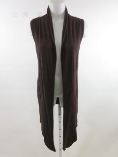 Laurie B Brown Duster Sleeveless Sweater Vest Sz M