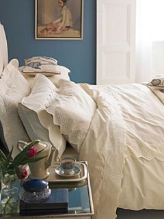 Sanderson Grace bed linen range in cream   
