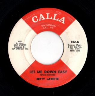 Northern Soul 45 Betty Lavette Let Me Down Easy What I DonT Know Hear