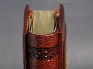 Leonardo Medieval Refillable Hand Tooled Polished Leather Journal