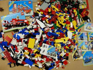 Large Lot of Lego Sets 6392 Airport 6385 Firehouse 6274 Pirates More