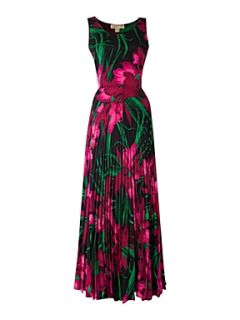 Michael Michael Kors Sleeveless printed maxi dress with belt Multi Coloured   House of Fraser