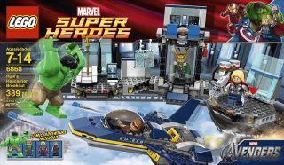 hulk thor hawkeye and loki features helicarrier and jet fighter