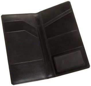 Leatherbay International Travel Leather Wallet Black