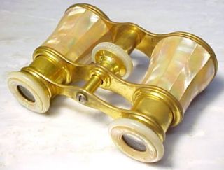 Antique Lemaire Mother of Pearl Binoculars Opera Glasses