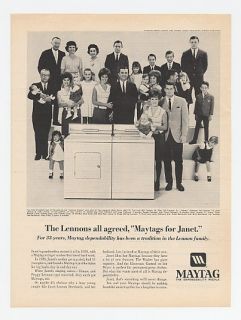 1968 The Lennon Family Maytag for Janet Washer Dryer Ad