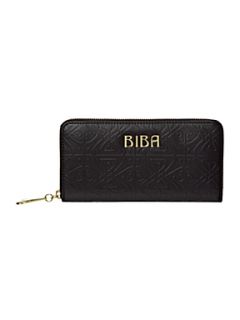 Biba All over embossed zip around purse   