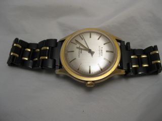 Vintage 1970 Timex Automatic w PVD Gold PL Steel Band