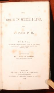 1856 World Which Live Letitia Willgoss Stone John H Broome