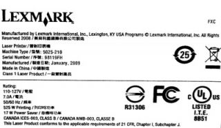 Lexmark C540N Color Laser Printer Page Count 4 442 C540N