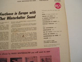 Hugo Winterhalter Goes Continental 1962 LP