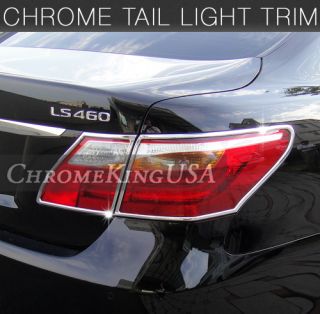 2010 2012 Lexus LS460 LS 460 Chrome Tail Lights Trim Rear Lamps Covers