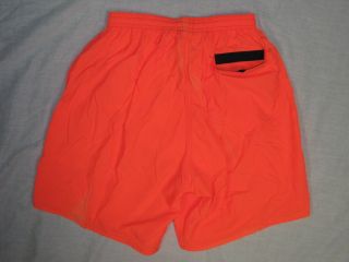 Nylon Lifeguard Swim Trunk 9 3 Pocket Small Orange Mens Active Short