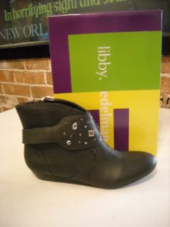 Libby Edelman Henson Gray Harness Ankle Boots 9 5 New