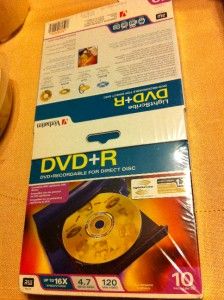 Verbatim 4.7GB 16X DVD+R LightScribe 20 Pack (2x10) Spindle Box Discs