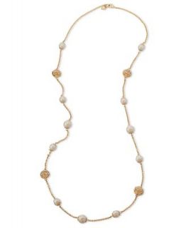 Carolee Necklace, 12k Gold Plated Long Illusion Necklace