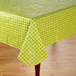 Green Caning Vinyl Tablecloth Lime Citrus Flannel Backing Free