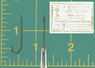 Mustad Bronzed Fly Fishing Hooks Limerick 36810 Size 10 Qty 200
