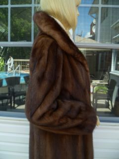 Women Beautiful Natural Mink Fur Coat Sz 10 12