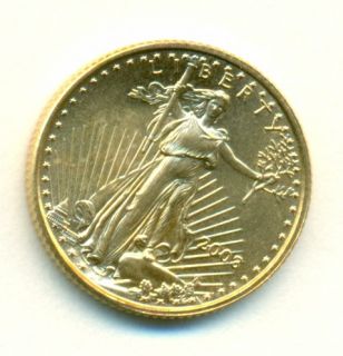 2003 Gold Liberty $5 Gold Coin BULiberty 2003, 1/4 Oz Fine Gold