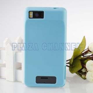 Light Blue Soft Silicone Case Cover Skin for Motorola Droid x X2 MB870