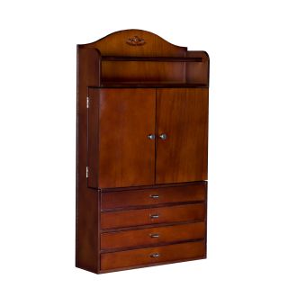 Wall Mount Cherry Jewelry Armoire Chest