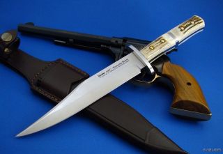 Linder Knives Knife Kentucky Bowie Stag Large Hunting 440C Sheath 2006