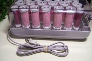 Vintage Clairol Pink Hot Rollers 20 Curlers Clips Wax Core Pageant