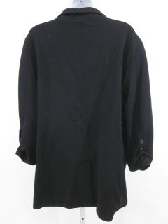 LINQ Black Jersey Knit Buttoned Blazer Jacket Sz Large