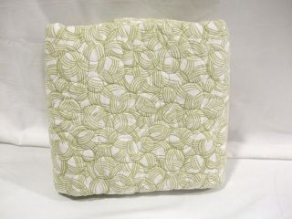 STYLE & CO.   Dreamcatcher Lime Green & White Quilted Euro Pillowsham