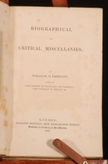 1845 Miscellanies Biographical Literary Criticism First