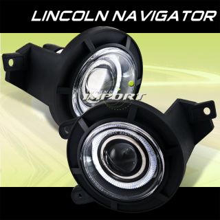 Black Lincoln Blackwood Halo Projector Fog Lights Lamps Left Right New