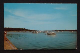 1961 Lindsay Park Boat Harbor Davenport IA Scott Co Postcard Iowa