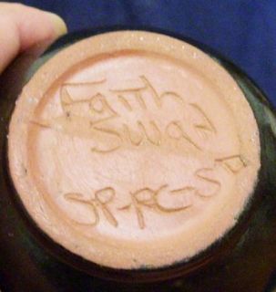 American Pottery Sgnd Faith Swan Sioux Pottery in Rapid City SD
