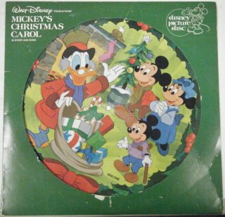 Mickeys Christmas Carol Picturedisc Walt Disney 1982 33 RPM