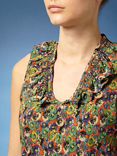 Dickins & Jones Ladies Floral print sleeveless blouse Apple   House of