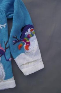 Ugly Christmas Sweater Design Options Snowmen Trees Sz S