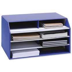 Blue Office Document Sorter Paper Organiser 24hrs