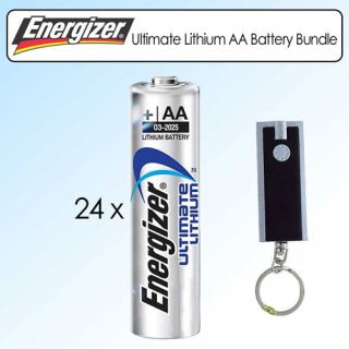 Energizer AA Lithium Battery 24 Pack Bundle