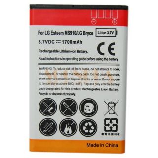 1700mAh Replacement Li ion Battery for LG Esteem Bryce MS910