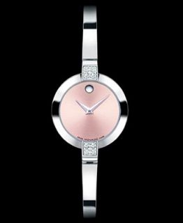Movado Watch, Womens Bela Diamond Stainless Steel Bangle Bracelet (1