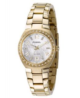 Fossil Watch, Womens Gold Tone Stainless Steel Bracelet 25mm AM4219