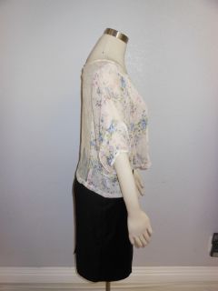 New Living Doll Los Angeles  Floral Lace Sheer Short Sleeves