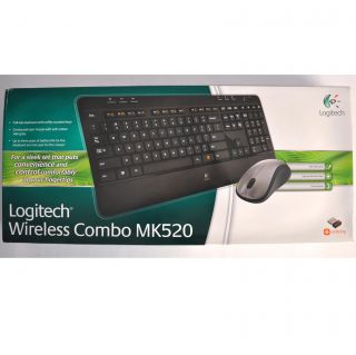 Logitech Wireless Combo MK520 Keyboard Mouse Unifying Receiver New in