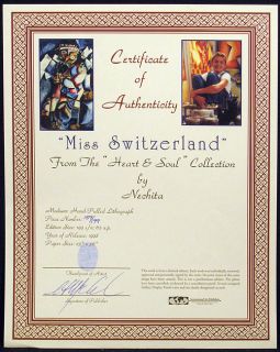 Alexandra Nechita Miss Switzerland Signed Numbered w Original COA