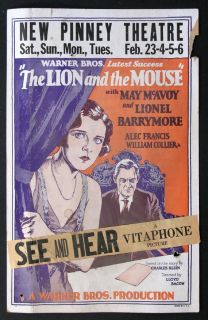 The Lion and The Mouse May McAvoy Lionel Barrymore 1928 WC
