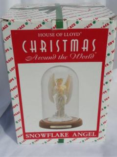 House of Lloyd Illuminated Snowflake Angel Plastic Dome Christmas