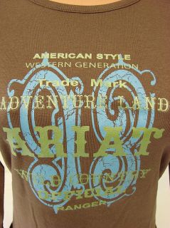 New Womens Ariat Long Sleeve Wild Country Graphic Tee Brown 11